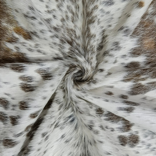 Premium Grey salt and pepper, Grey Cowhide Rug – 4'-10" x 5'-3"