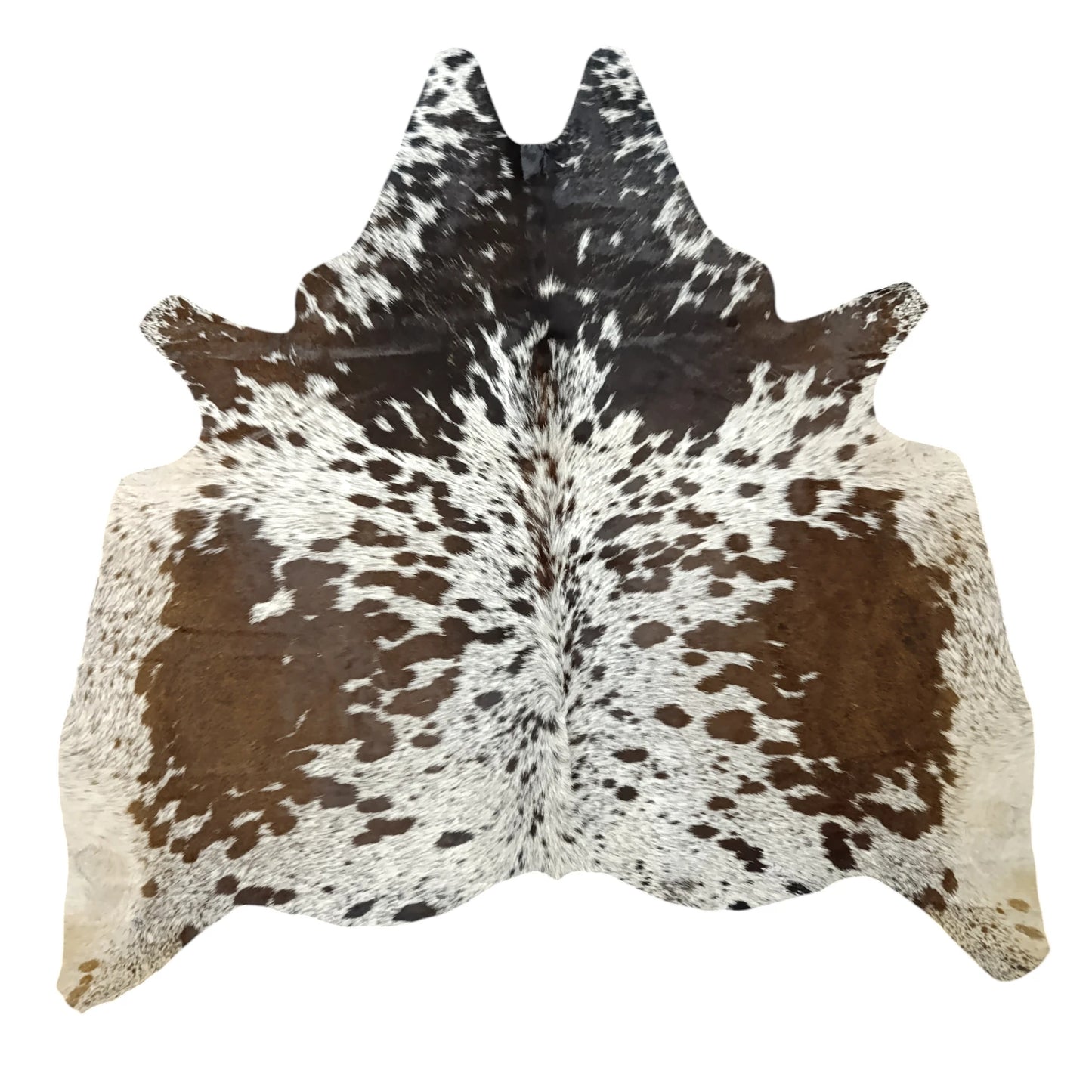 Brown salt and pepper, Tricolor Cowhide Rug – 5'-4" x 4'-9"