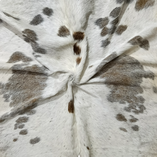 Grey salt and pepper Cowhide Rug – 5'-0" x 5'-3"