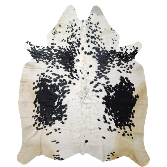 Black salt and pepper Cowhide Rug – 5'-5" x 6'-0"