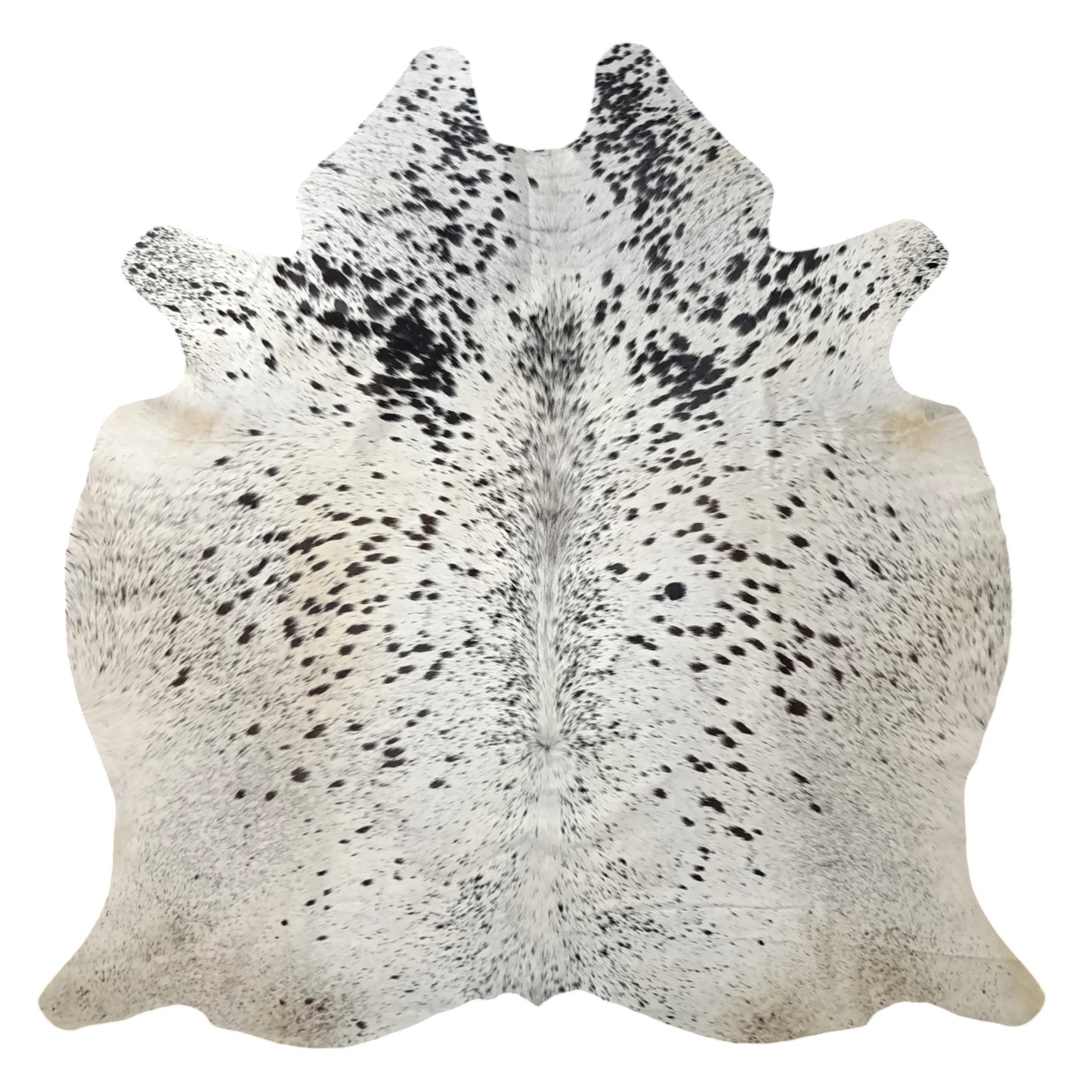 Black salt and pepper Cowhide Rug – 5'-3" x 5'-3"