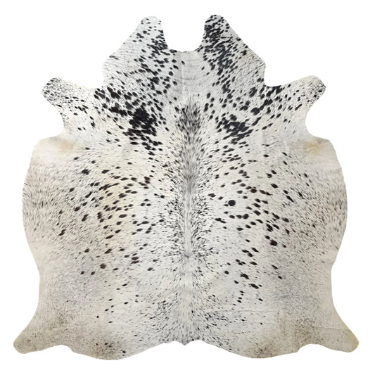 Black salt and pepper Cowhide Rug – 5'-3" x 5'-3"