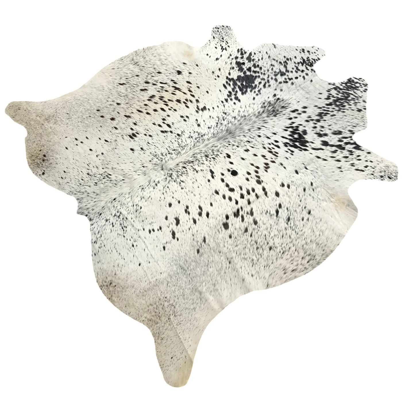 Black salt and pepper Cowhide Rug – 5'-3" x 5'-3"