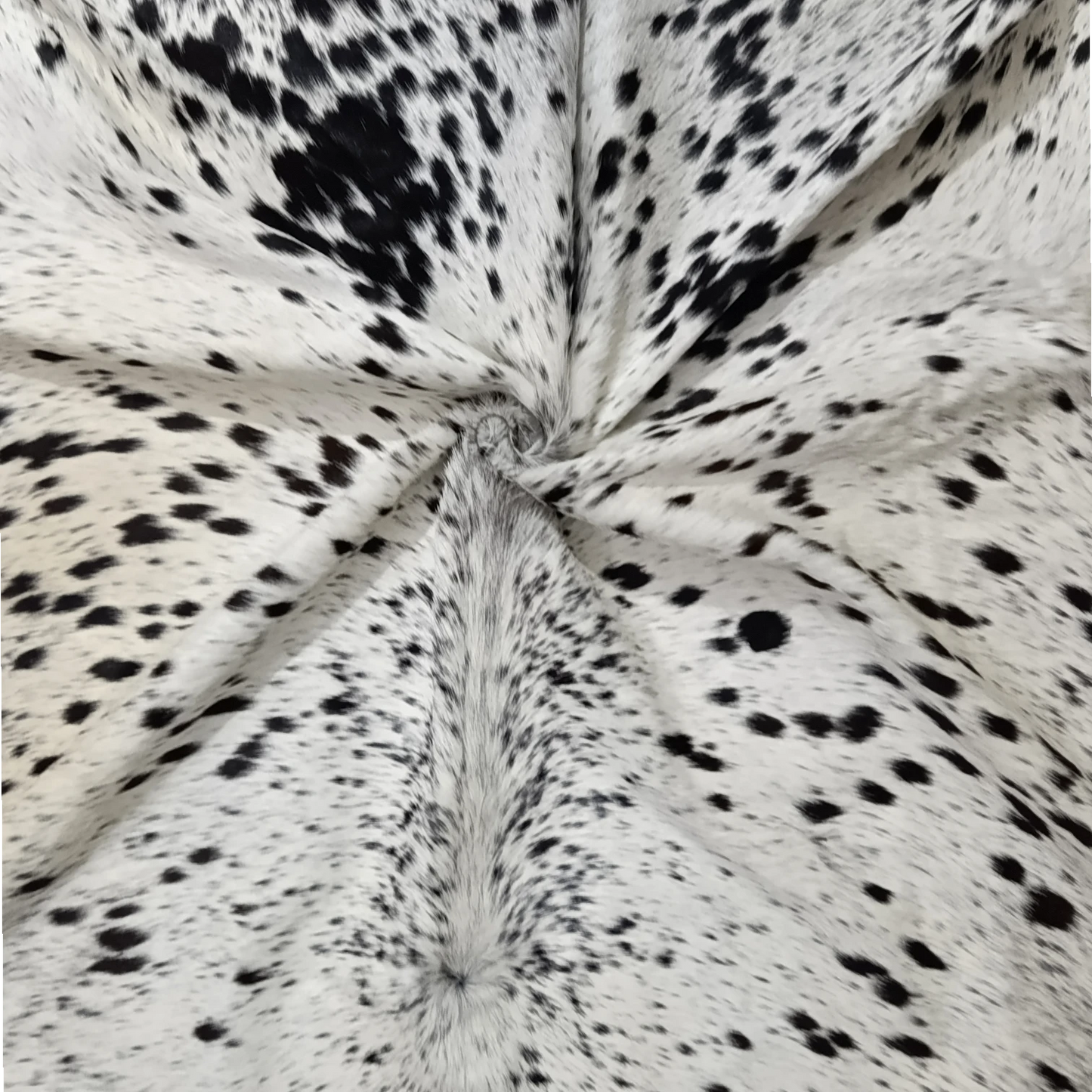 Black salt and pepper Cowhide Rug – 5'-3" x 5'-3"