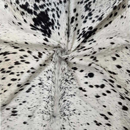 Black salt and pepper Cowhide Rug – 5'-3" x 5'-3"