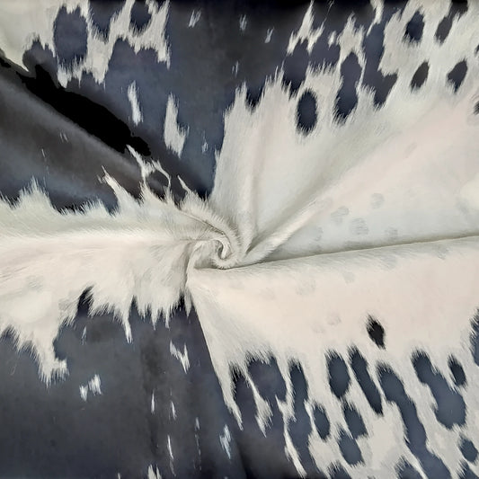 Ash Snow Black & White Cowhide Rug