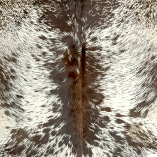 Cocoa Dust Beige and White Cowhide Rug