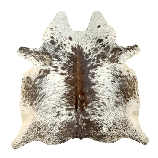 Cocoa Dust Beige and White Cowhide Rug
