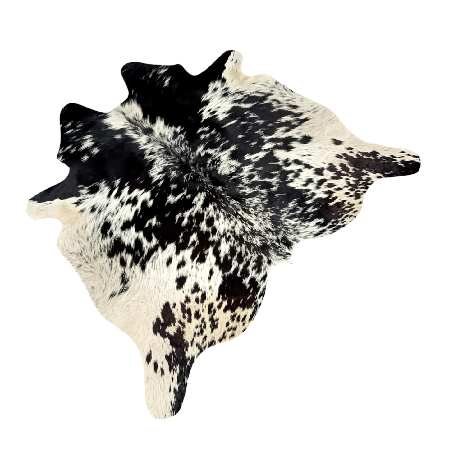 Dark Galaxy Black Speckled Cowhide Rug