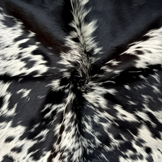 Dark Galaxy Black Speckled Cowhide Rug