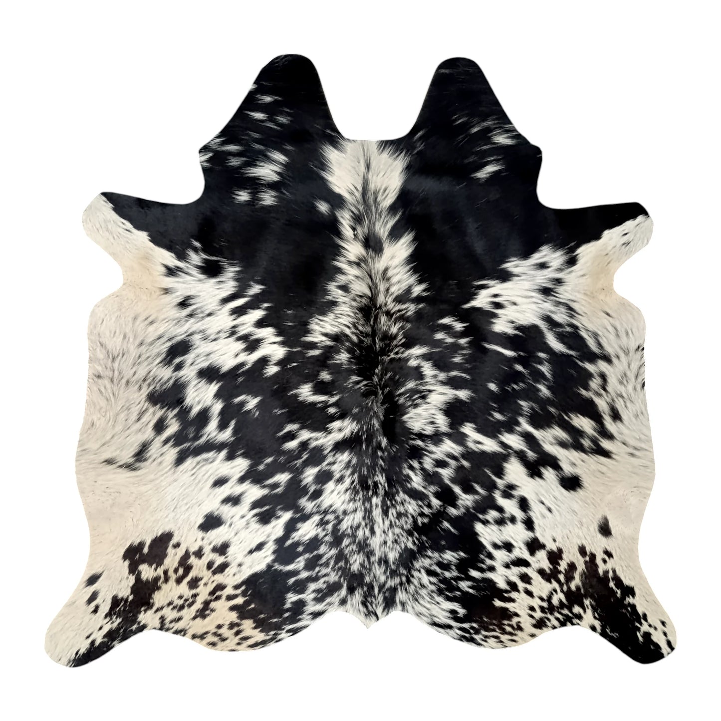 Dark Galaxy Black Speckled Cowhide Rug