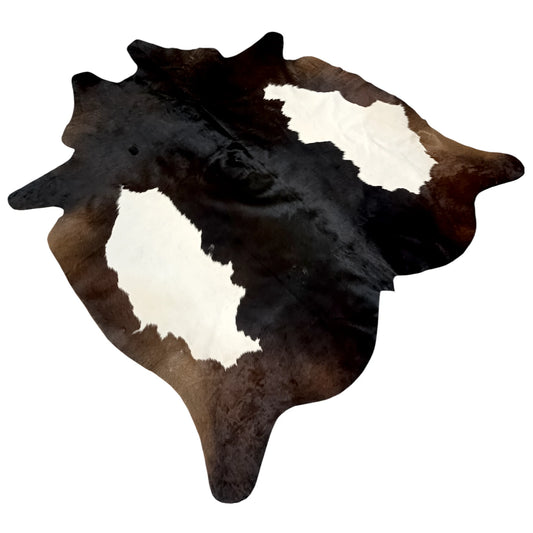 Dual Tone Heritage Genuine Natural Cowhide Rug Mahogany & White