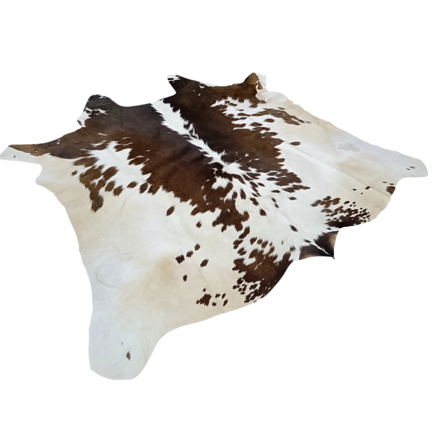 Brown and White salt and pepper Cowhide Rug – 4'-7" x 4'-0"