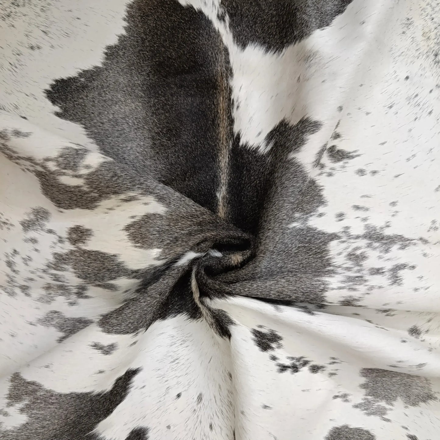 Grey salt and pepper Cowhide Rug – 4'-0" x 4'-2"