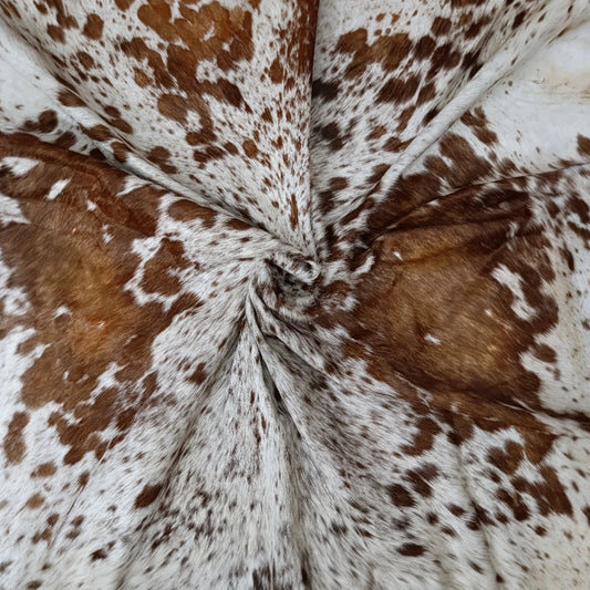 Brown salt and pepper Cowhide Rug – 4'-9" x 5'-6"