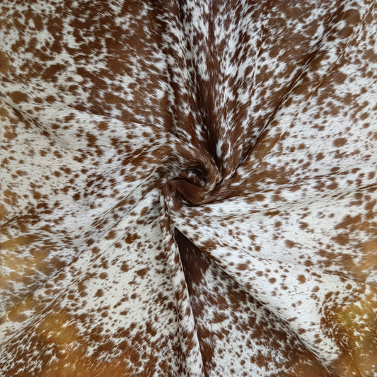 Brown salt and pepper Cowhide Rug – 4'-7" x 4'-9"