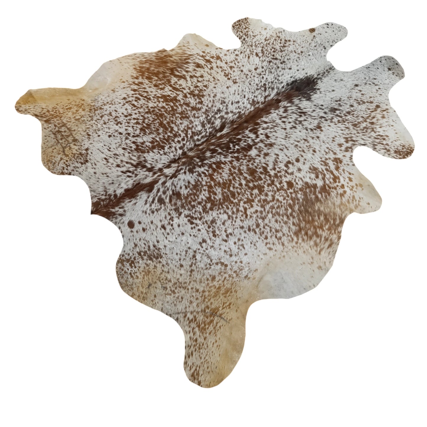 Brown salt and pepper Cowhide Rug – 5'-5" x 5'-7"