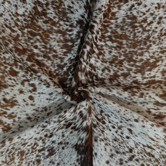 Brown salt and pepper Cowhide Rug – 5'-5" x 5'-7"