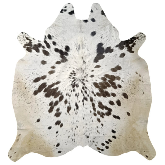 Brown salt and pepper Cowhide Rug – 5'-5" x 5'-6"