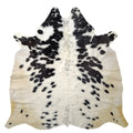 Premium Black Salt and pepper, Black salt and pepper Brazilian Cowhide Rug – 5'-6" x 5'-6"