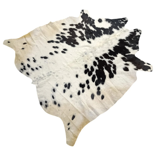 Premium Black Salt and pepper, Black salt and pepper Brazilian Cowhide Rug – 5'-6" x 5'-6"