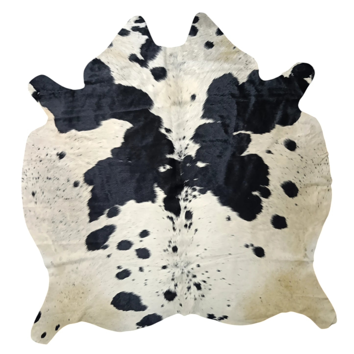 Premium Black and White, Black Salt and pepper, Black salt and pepper Brazilian Cowhide Rug – 5'-5" x 5'-9"