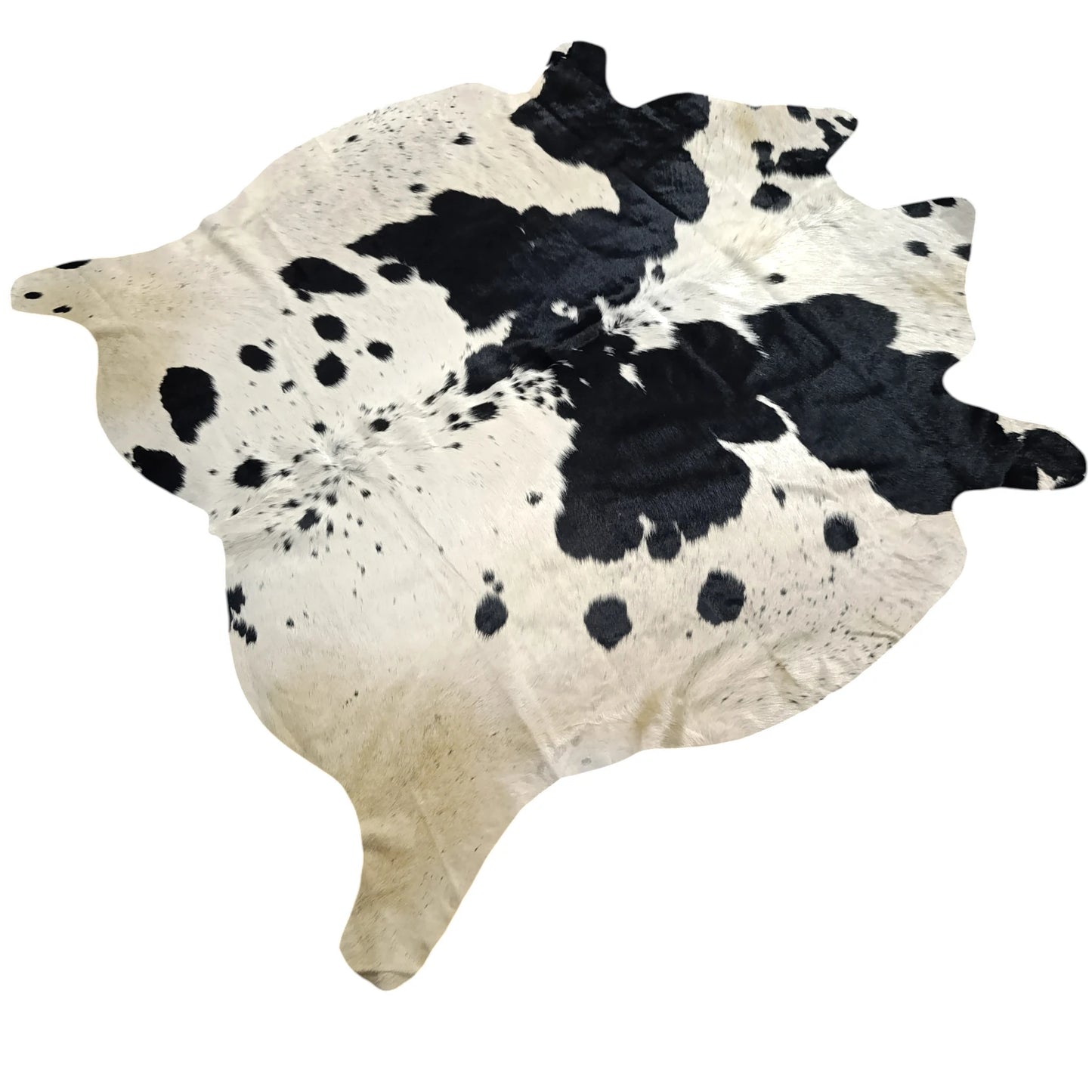 Premium Black and White, Black Salt and pepper, Black salt and pepper Brazilian Cowhide Rug – 5'-5" x 5'-9"