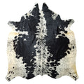Premium Black and White, Black Salt and pepper, Black salt and pepper Brazilian Cowhide Rug – 6'-0" x 6'-5"