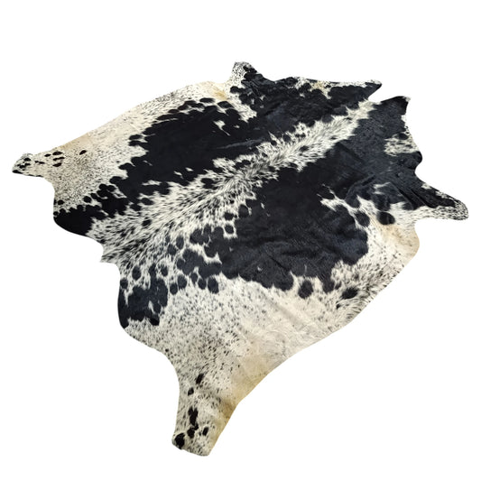 Premium Black and White, Black Salt and pepper, Black salt and pepper Brazilian Cowhide Rug – 6'-0" x 6'-5"