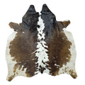 Premium Brown and White Brazilian Cowhide Rug – 5'-0" x 5'-3"