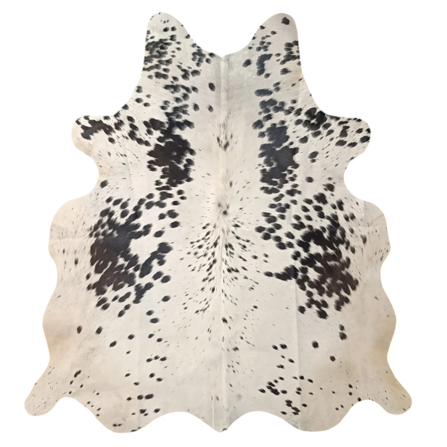 Black salt and pepper Cowhide Rug – 4'-1" x 4'5"