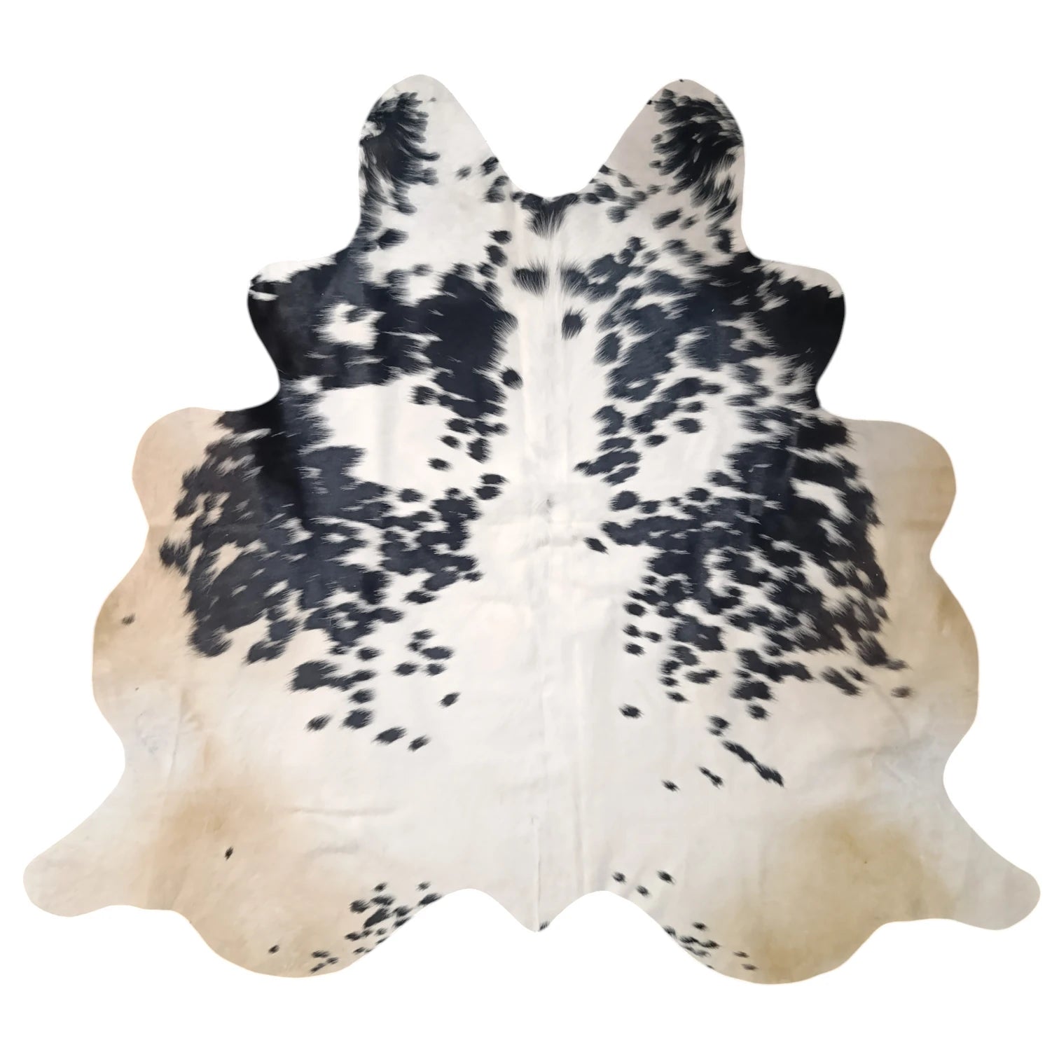Black salt and pepper Cowhide Rug – 5'-2" x 4'-7"