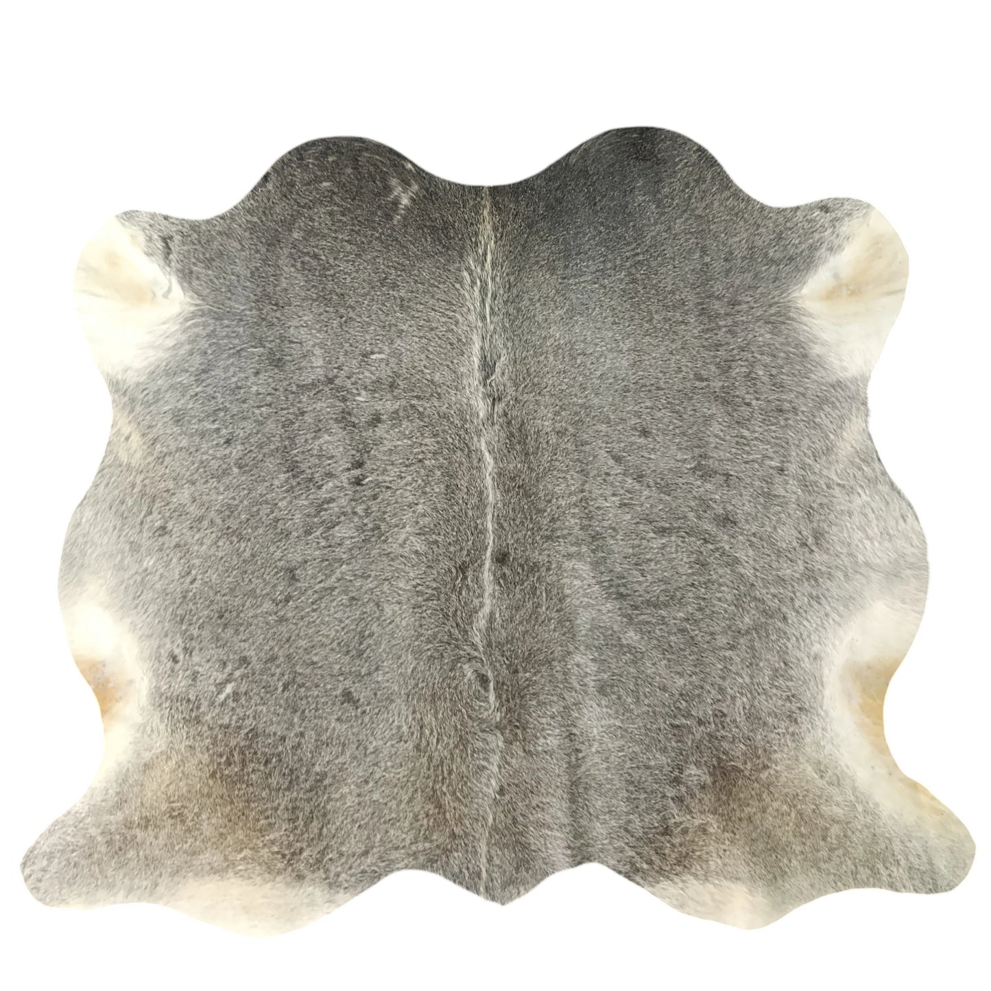 Grey cowhide rugs in 4'-3" x 3'-6"