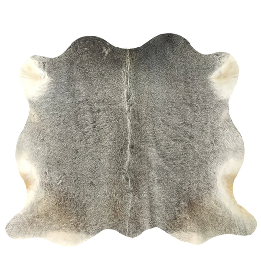 Grey cowhide rugs in 4'-3" x 3'-6"