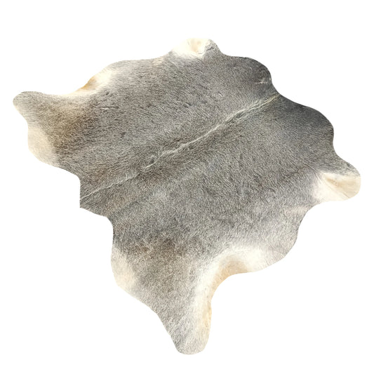 Grey cowhide rugs in 4'-3" x 3'-6"