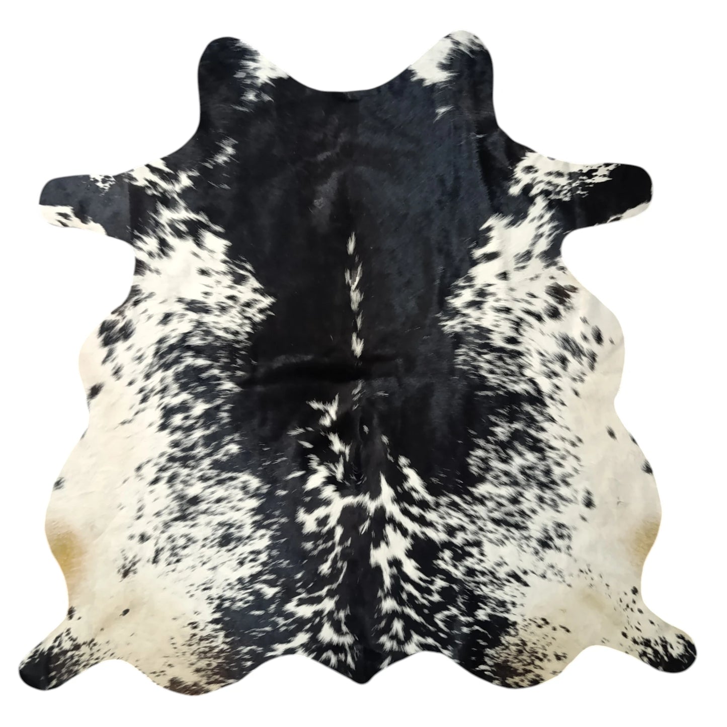 Premium Black and White, Black Salt and pepper, Black salt and pepper Brazilian Cowhide Rug – 5'-0" x 4'-10"