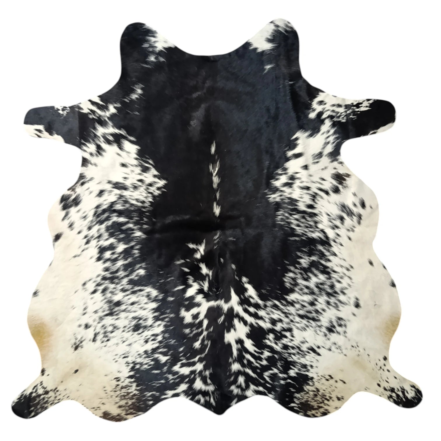 Premium Black and White, Black Salt and pepper, Black salt and pepper Brazilian Cowhide Rug – 5'-0" x 4'-10"
