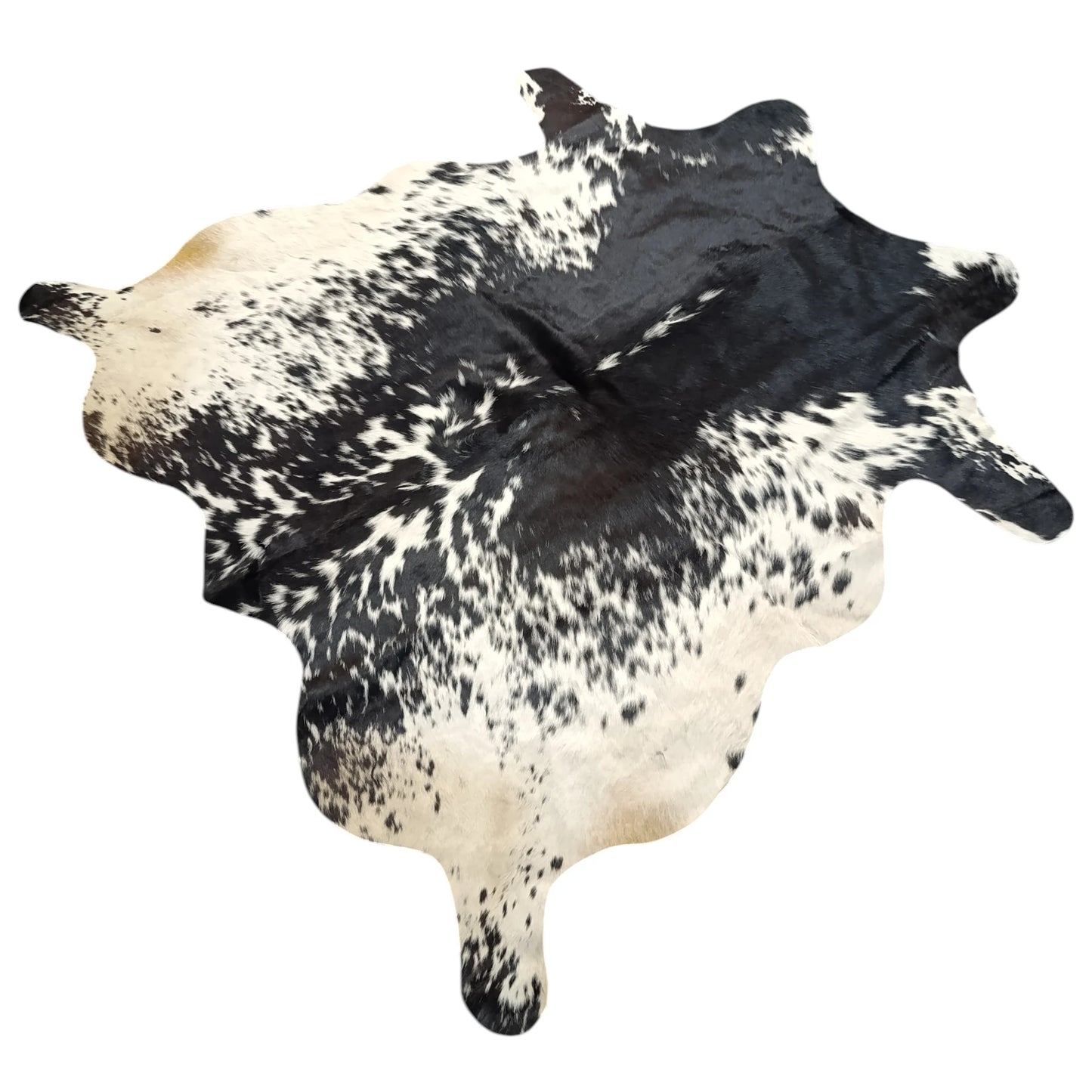 Premium Black and White, Black Salt and pepper, Black salt and pepper Brazilian Cowhide Rug – 5'-0" x 4'-10"