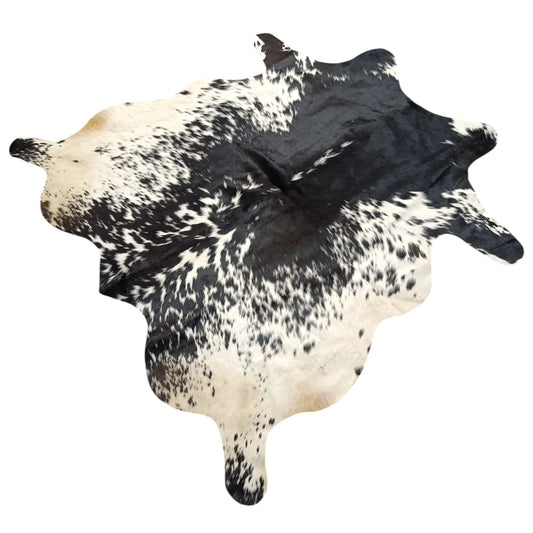 Premium Black and White, Black Salt and pepper, Black salt and pepper Brazilian Cowhide Rug – 5'-0" x 4'-10"