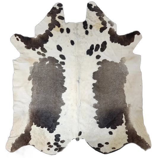 Grey salt and pepper Cowhide Rug – 5'-5" x 5'-8"
