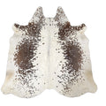 Brown salt and pepper Cowhide Rug – 4'-6" x 4'-5"
