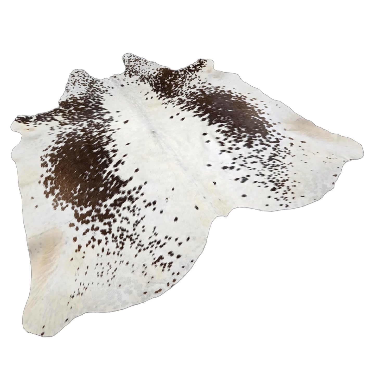 Brown salt and pepper Cowhide Rug – 4'-6" x 4'-5"