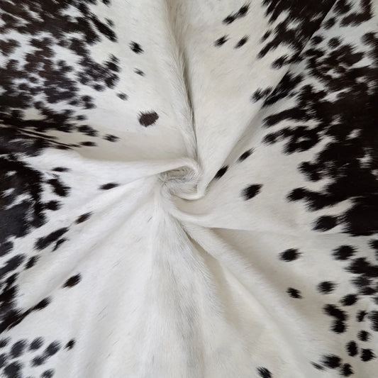 Brown salt and pepper Cowhide Rug – 4'-6" x 4'-5"