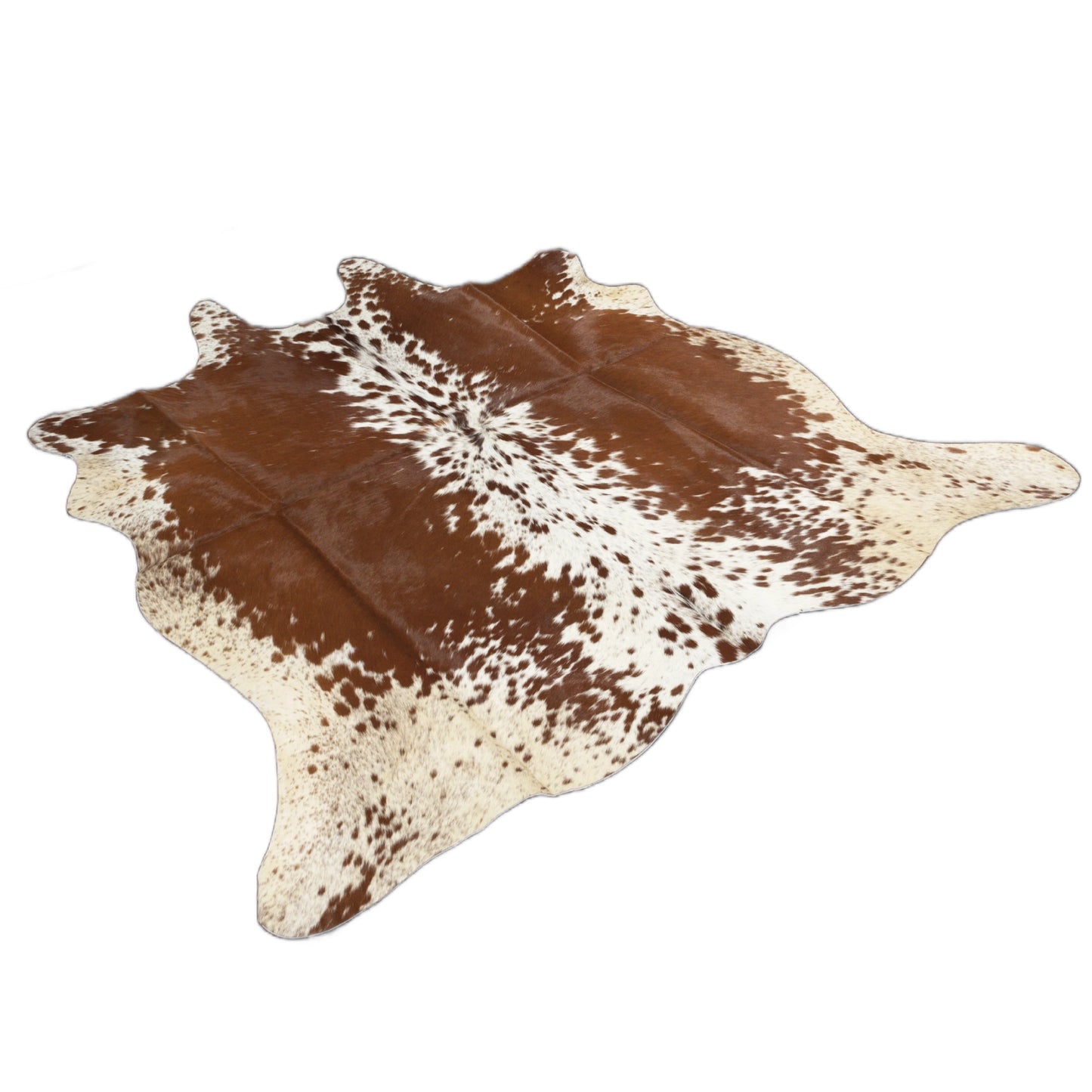 Rustered Bonze Tan & White Cowhide Rug