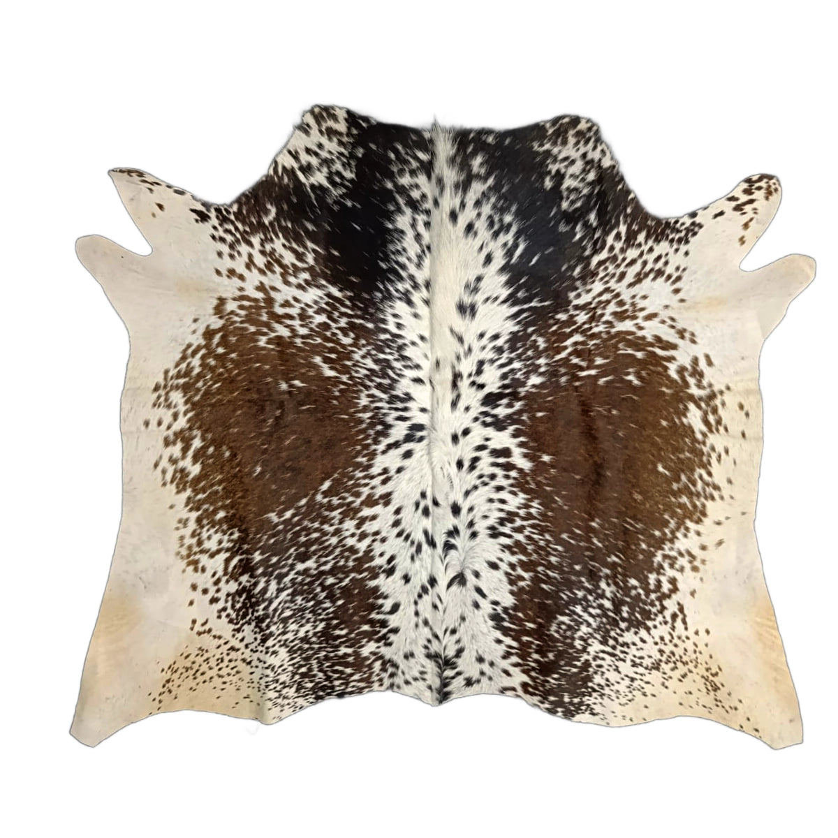 Shadow-Glaze Genuine Cowhide Rug Brown & White