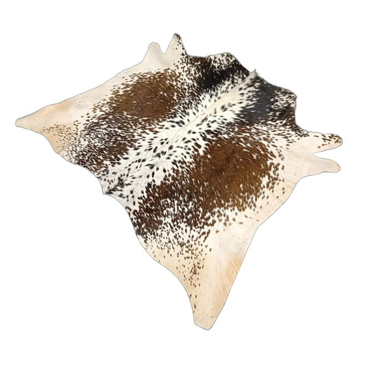 Shadow-Glaze Genuine Cowhide Rug Brown & White