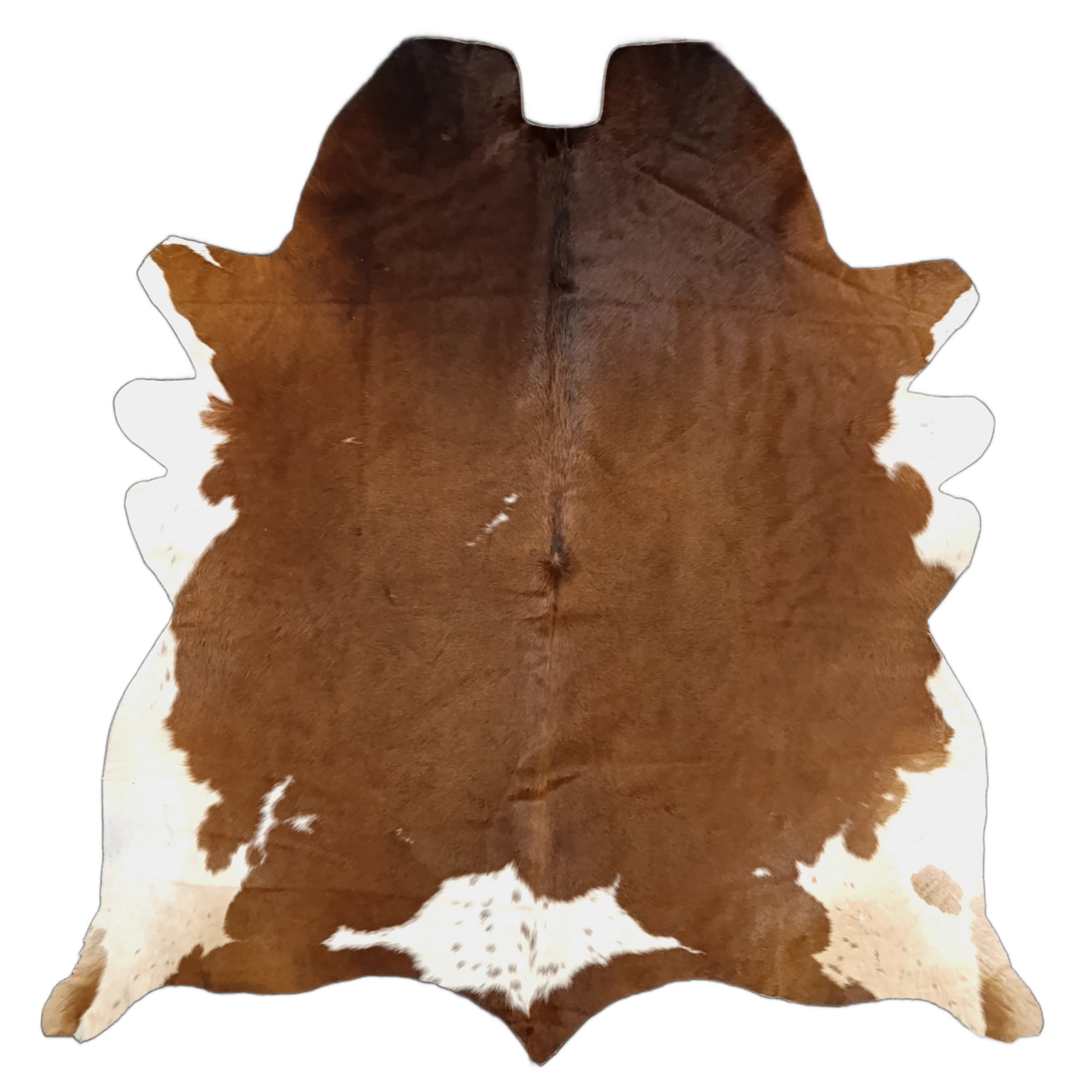 Premium 100% Genuine Cowhide Rug American Style Brown and White