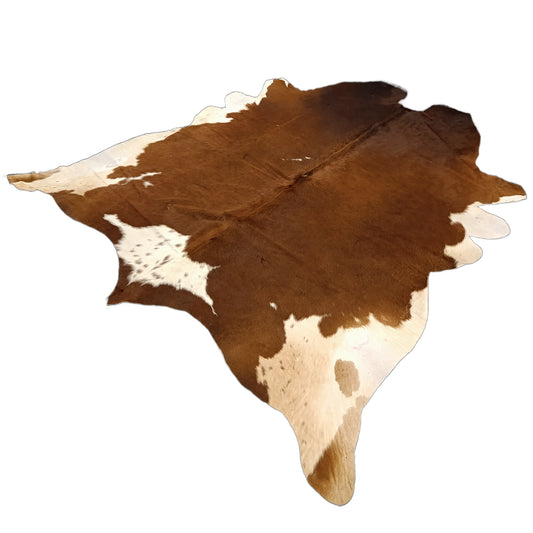Premium 100% Genuine Cowhide Rug American Style Brown and White