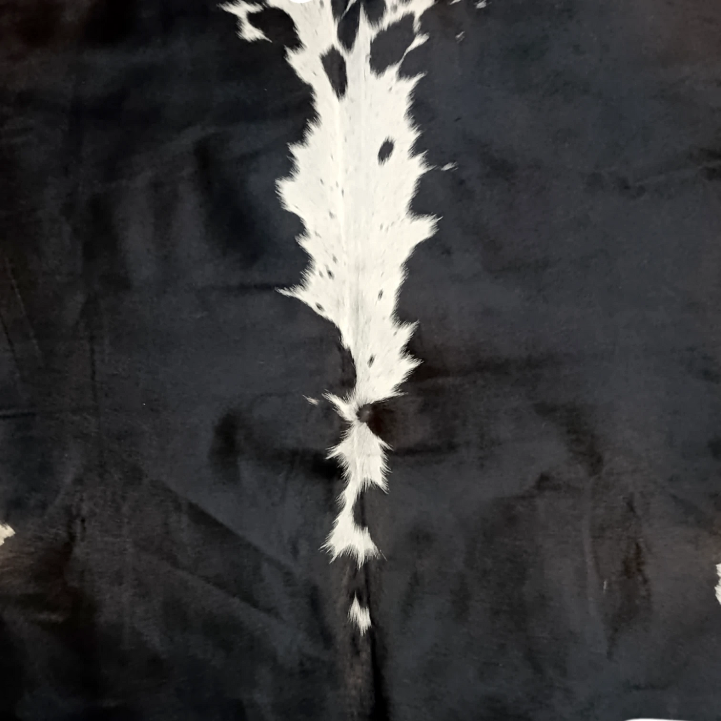 Onyx Trace Genuine Natural Cowhide Rug Black & White