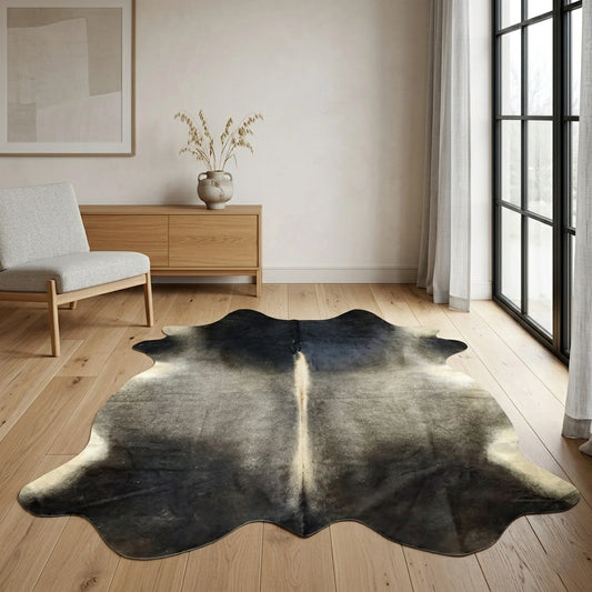 Grey Cowhide Rug – 4'-11" x 4'-7"